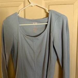 SO Gray Long Sleeve Fitted Bodysuit